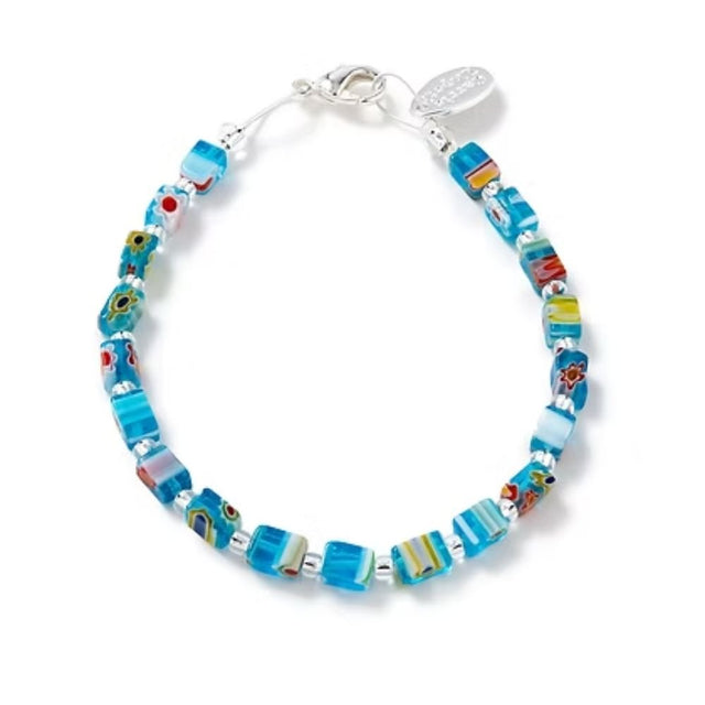 Carrie Elspeth Turquoise Millefiori Bracelet - Old Railway Line Garden Centre