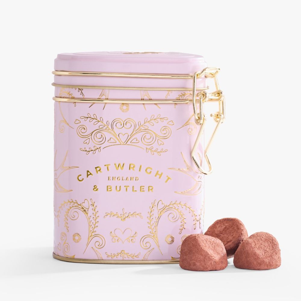 Cartwright & Butler 180g Chocolate & Hazelnut Truffles in Heart Tin
