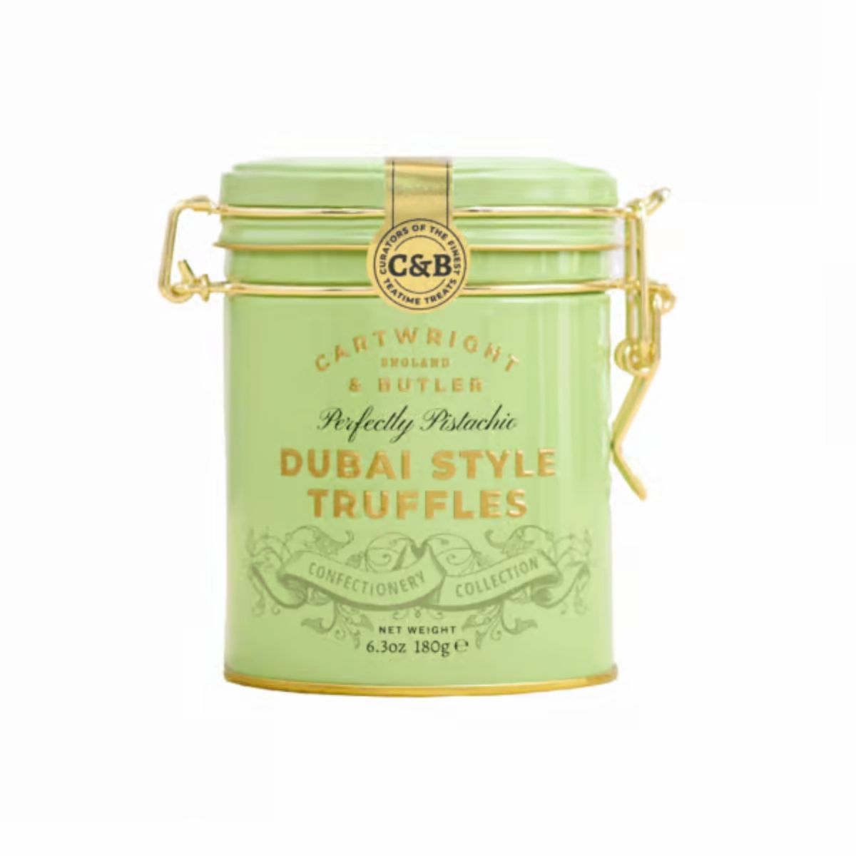 Cartwright & Butler 180g Dubai Style Pistachio Truffles Tin