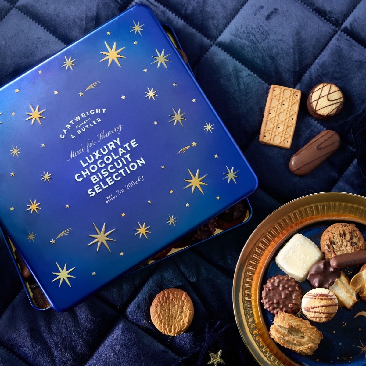 Cartwright & Butler 200g Night Before Christmas | Luxury Chocolate Biscuit Assortment Tin