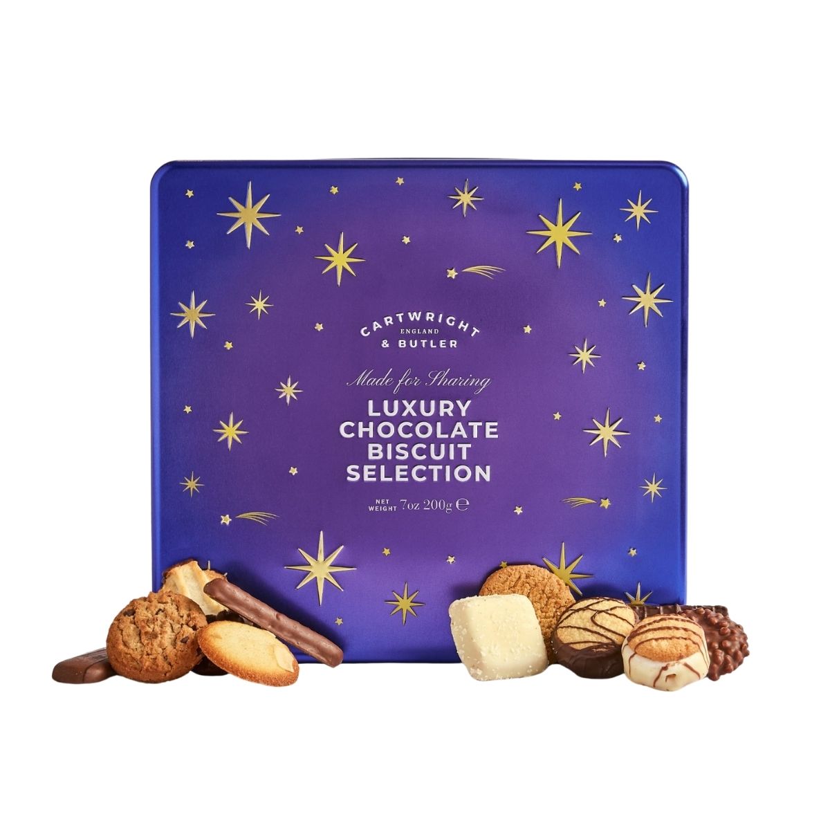 Cartwright & Butler 200g Night Before Christmas | Luxury Chocolate Biscuit Assortment Tin