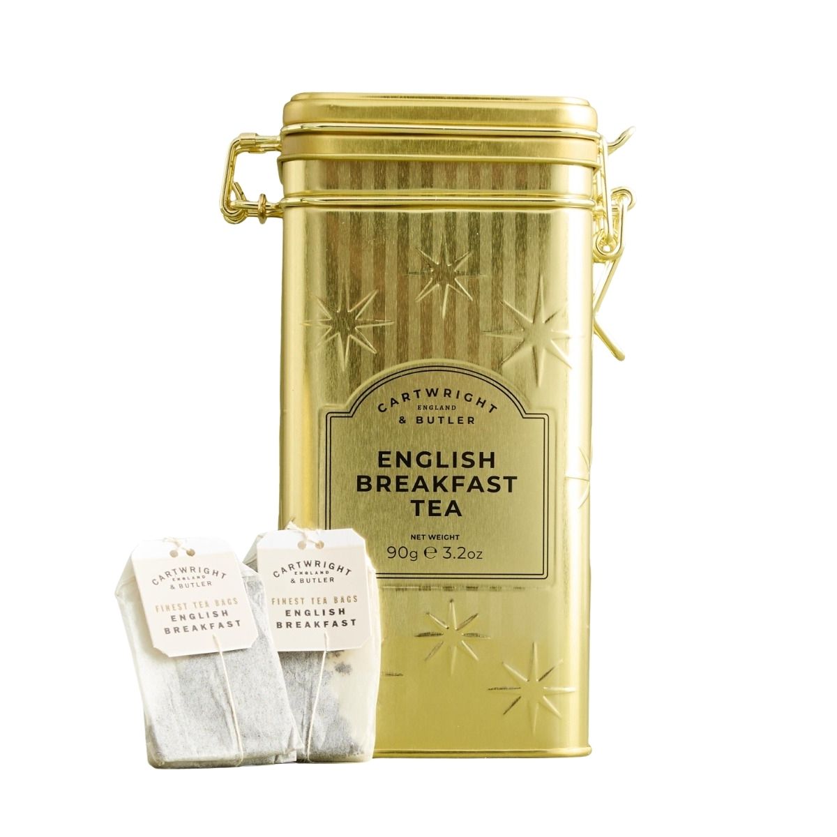 Cartwright & Butler 90g English Breakfast Tea | Gold Christmas Tin