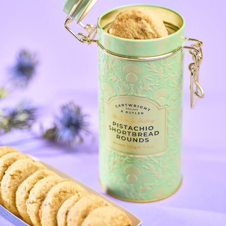 Cartwright & Butler 150g Pistachio Shortbread Rounds in Tin