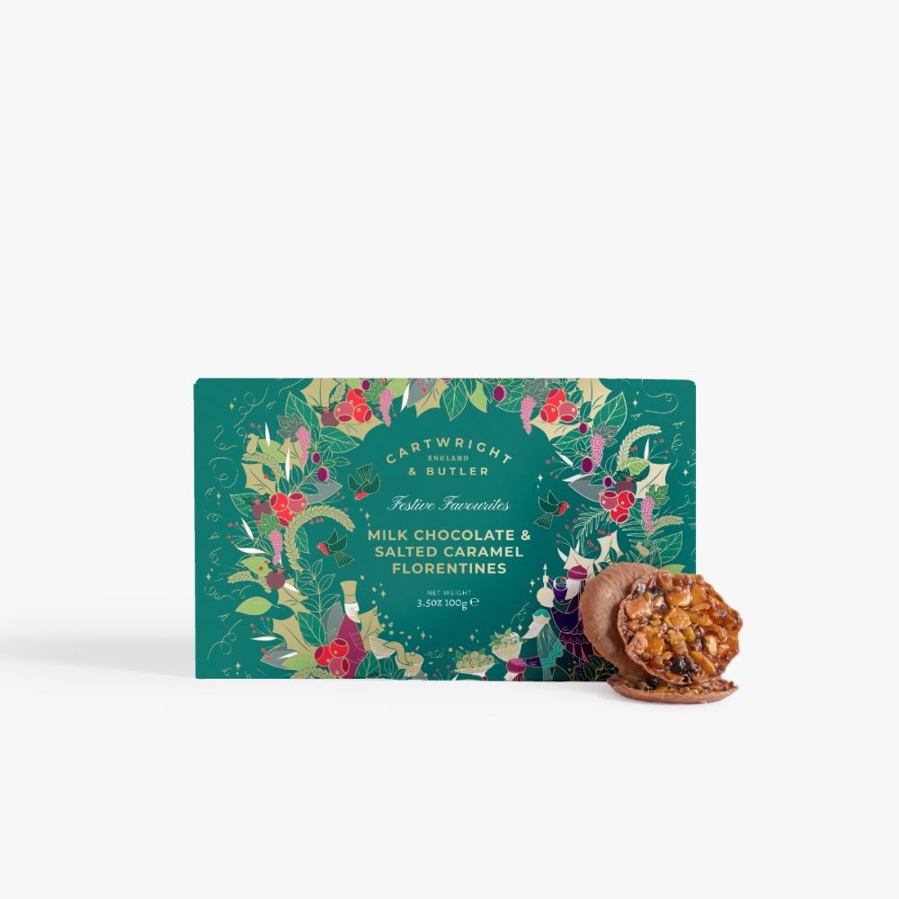 Cartwright & Butler 100g Milk Chocolate and Salted Caramel Florentines