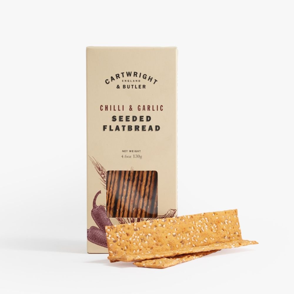 Cartwright & Butler 130g Chilli & Garlic Flatbread Crackers - Old Railway Line Garden Centre