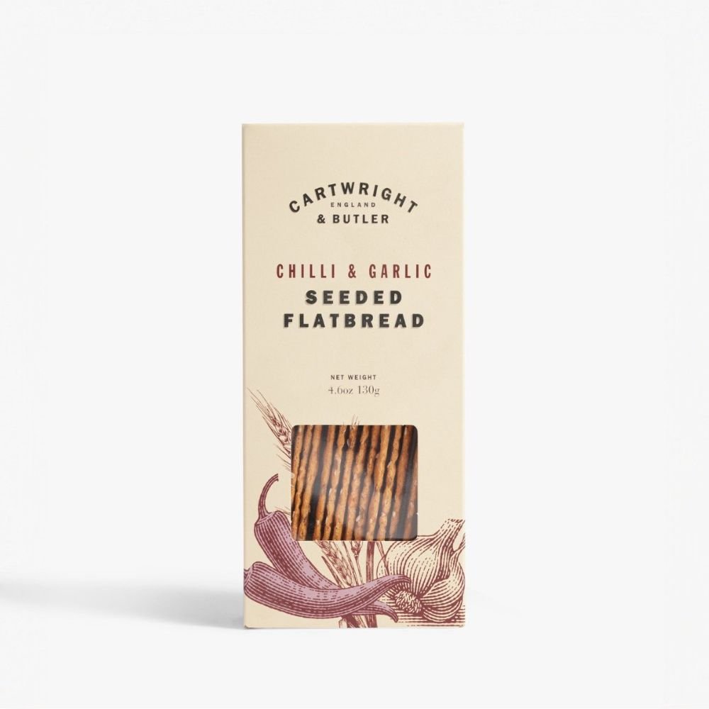 Cartwright & Butler 130g Chilli & Garlic Flatbread Crackers - Old Railway Line Garden Centre