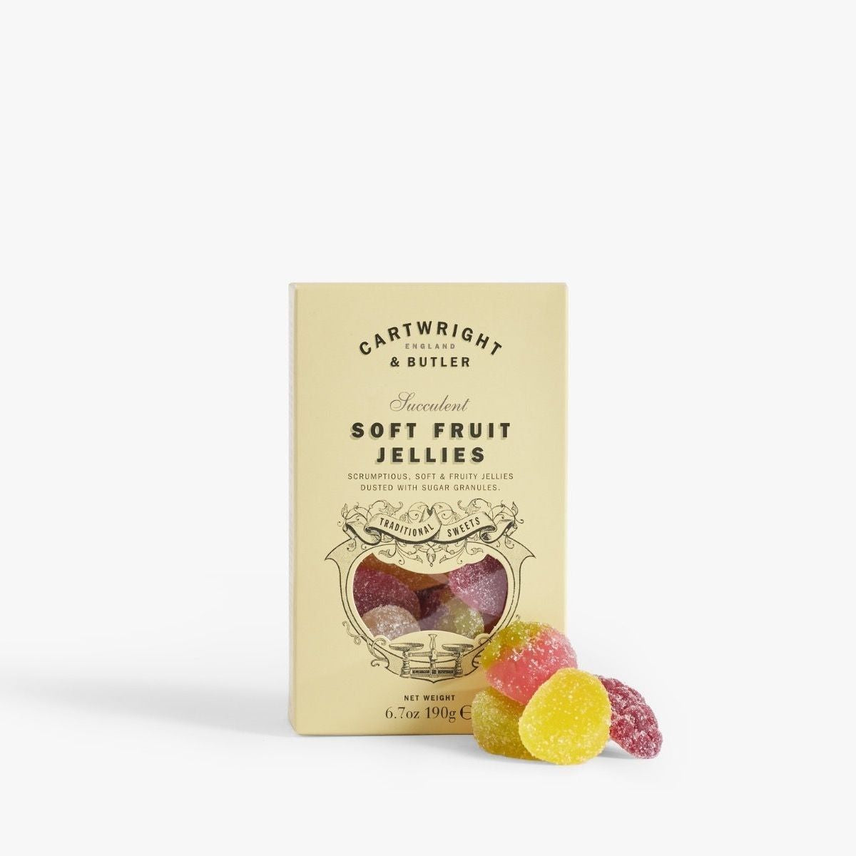 Cartwright & Butler 190g Soft Fruit Jellies in Carton