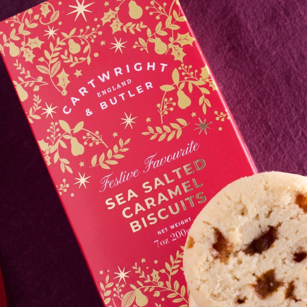 Cartwright & Butler 200g 12 Days of Christmas - Salted Caramel Biscuits in Carton
