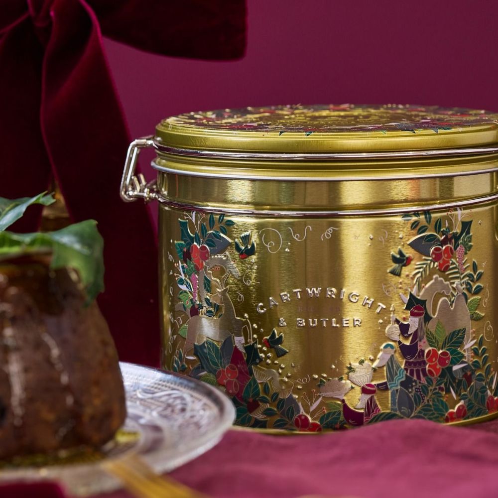 Cartwright & Butler 454g Merry Christmas Pudding in Tin
