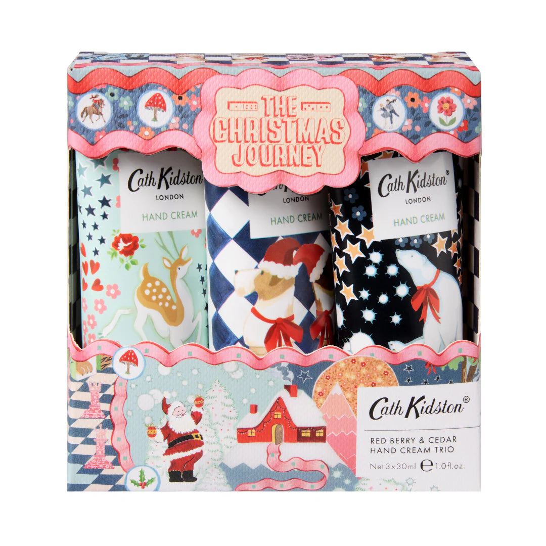 Cath Kidston The Christmas Journey Red Berry & Cedar Hand Cream Trio