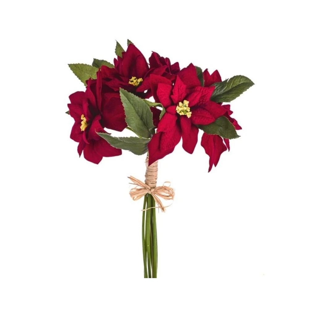 CB Imports 32cm Poinsettia Bunch