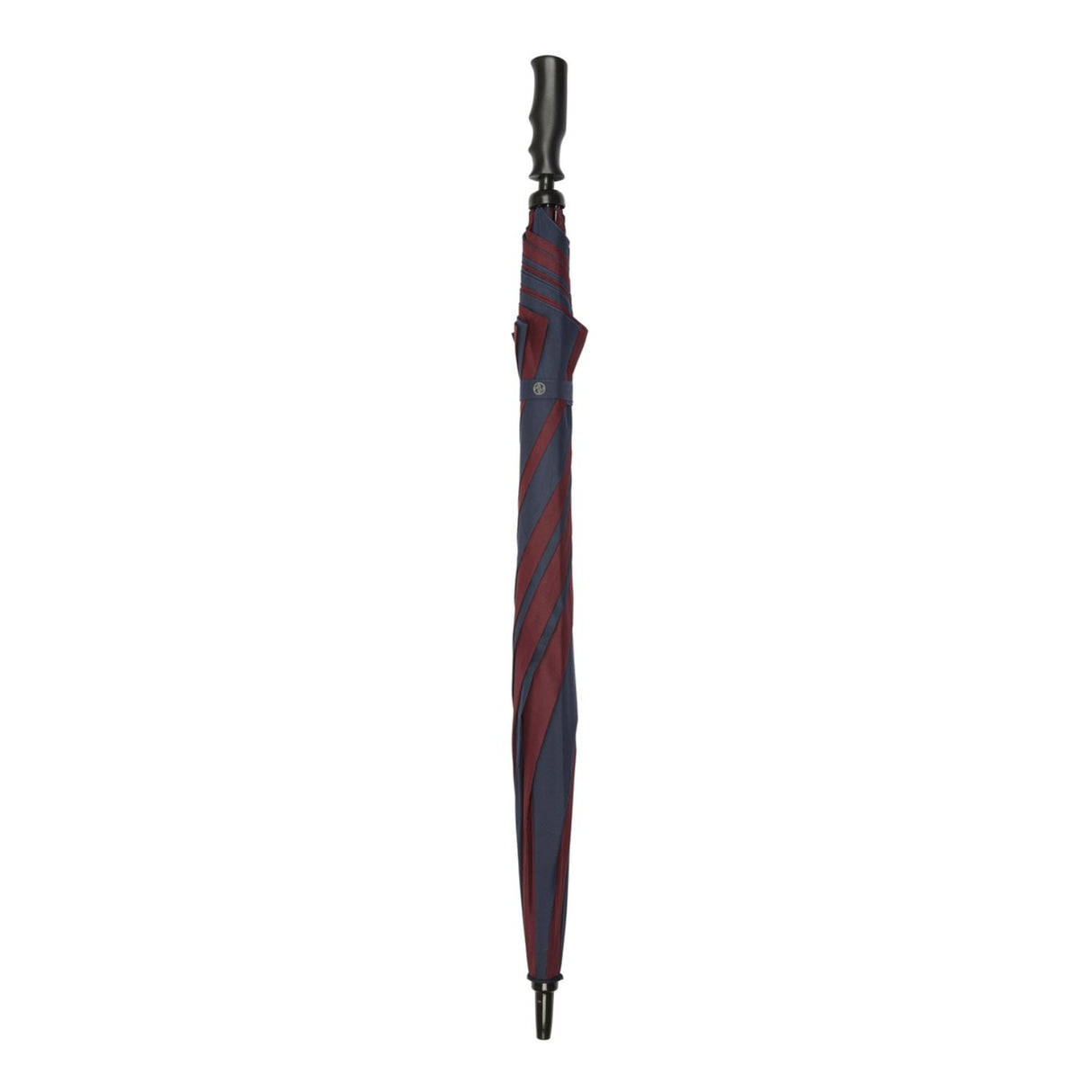 Charles Buyers 30" Stripe Golf Umbrella - Burgundy/Blue - Old Railway Line Garden Centre