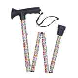 Charles Buyers 37" Floral Folding Walking Stick - Multi - Coloured - Old Railway Line Garden Centre