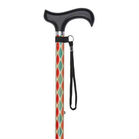 Charles Buyers 91cm Multi-Leaf Pattern Adjustable Walking Stick