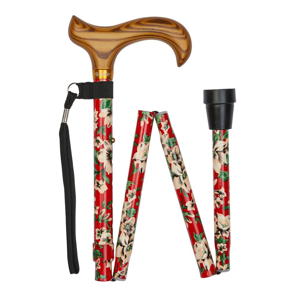 Charles Buyers 91cm Red Morris Pattern Folding Stick