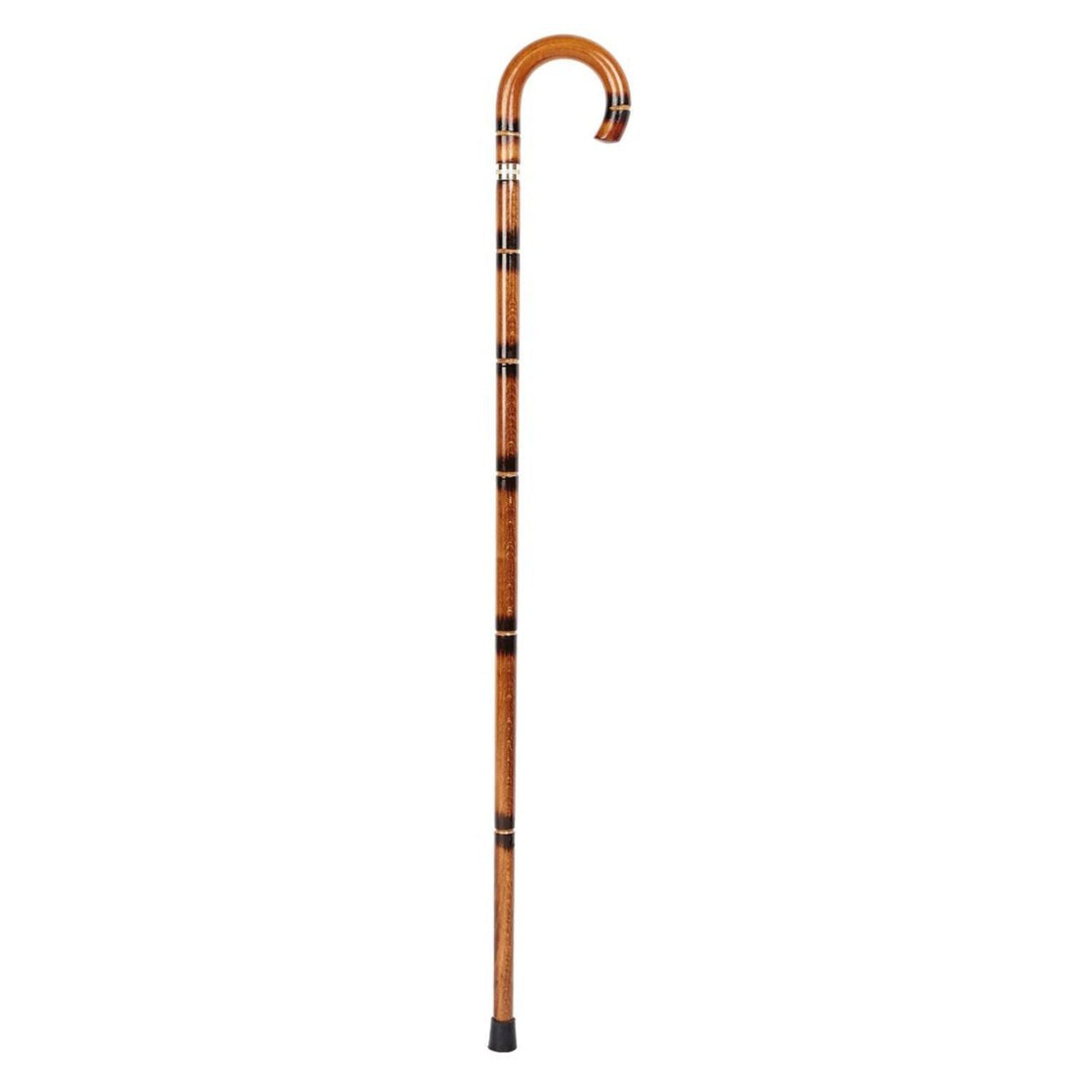 Charles Buyers 93cm Beech Imitation Bamboo Crook Handle Walking Stick - Old Railway Line Garden Centre