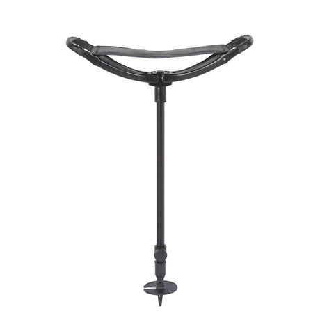 Charles Buyers 94cm Leather Foldable Seat Walking Stick - Black - Old Railway Line Garden Centre