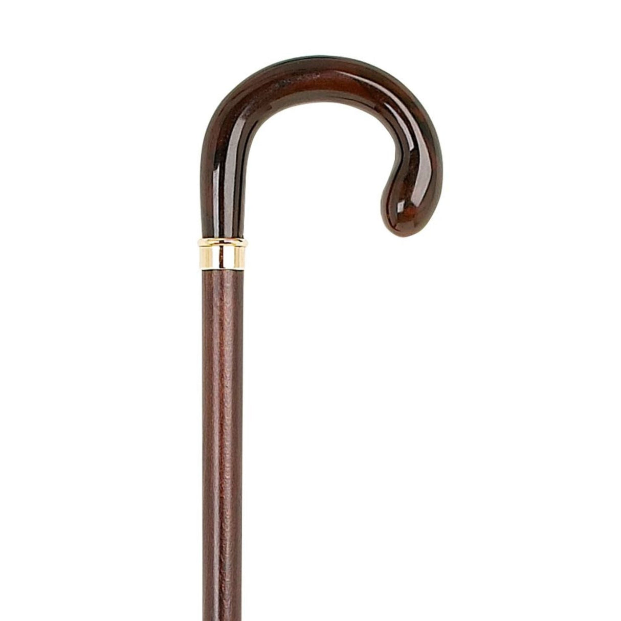 Charles Buyers 94cm Marble Crook Handle Walking Stick - Brown - Old Railway Line Garden Centre