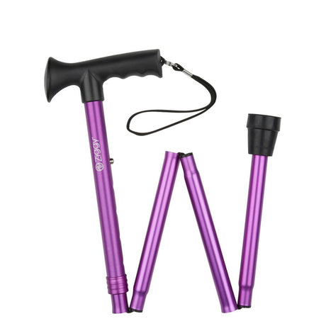 Charles Buyers 95cm Purple Gel Grip Handle Folding Stick