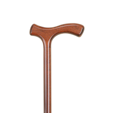Charles Buyers 96cm Brown Beech Crutch Handle Extra Long Walking Stick - Old Railway Line Garden Centre