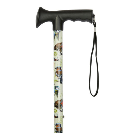 Charles Buyers 98cm Garden Birds Pattern Adjustable Stick With Gel Grip Handle