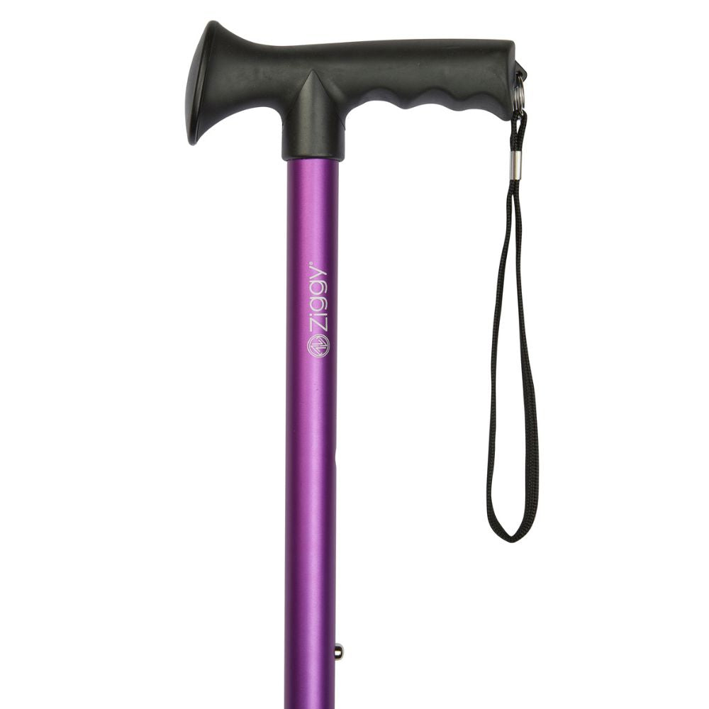 Charles Buyers 98cm Purple Gel Grip Handle Adjustable Stick
