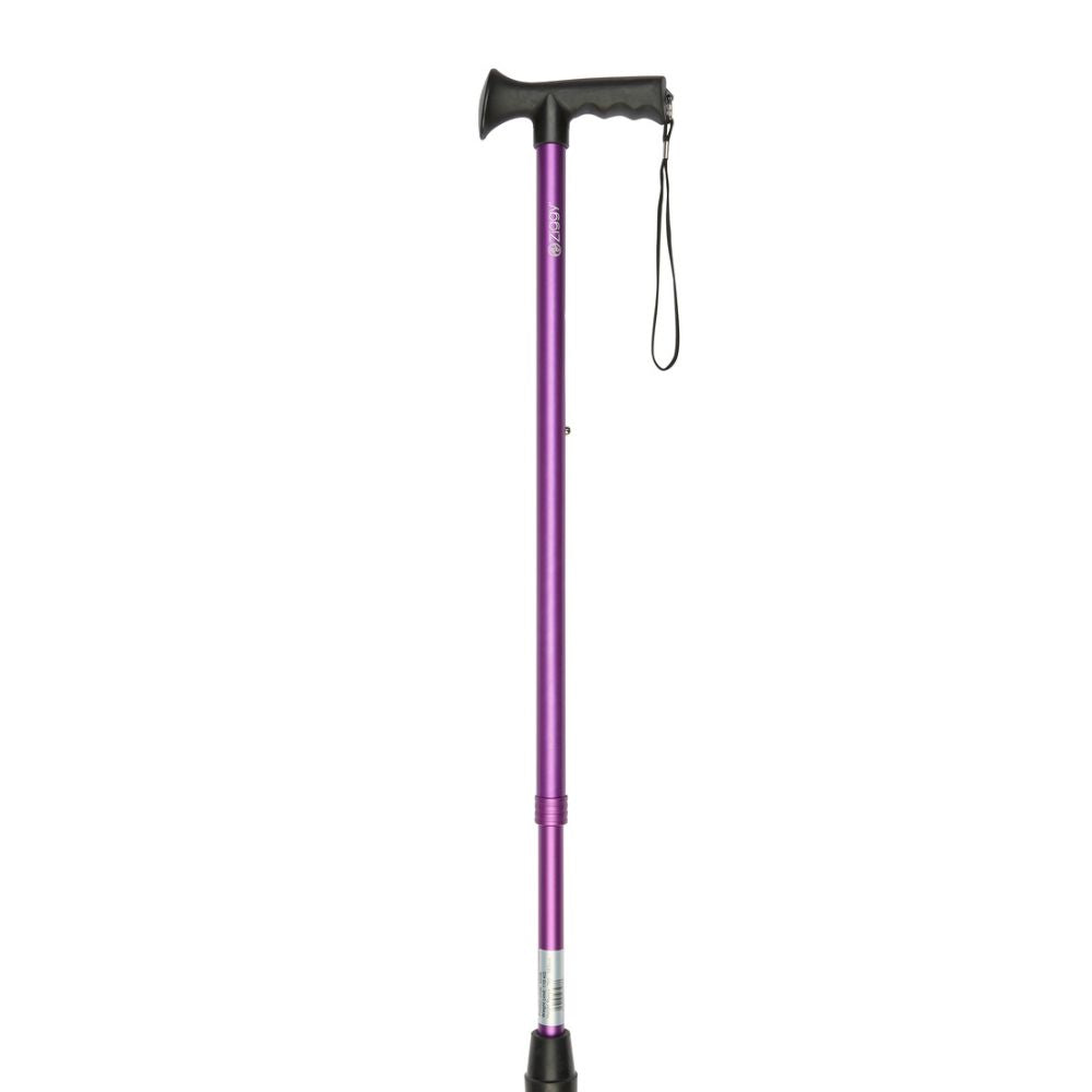 Charles Buyers 98cm Purple Gel Grip Handle Adjustable Stick