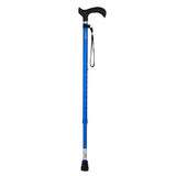Charles Buyers 99cm Blue Soft Touch Handle Adjustable Stick