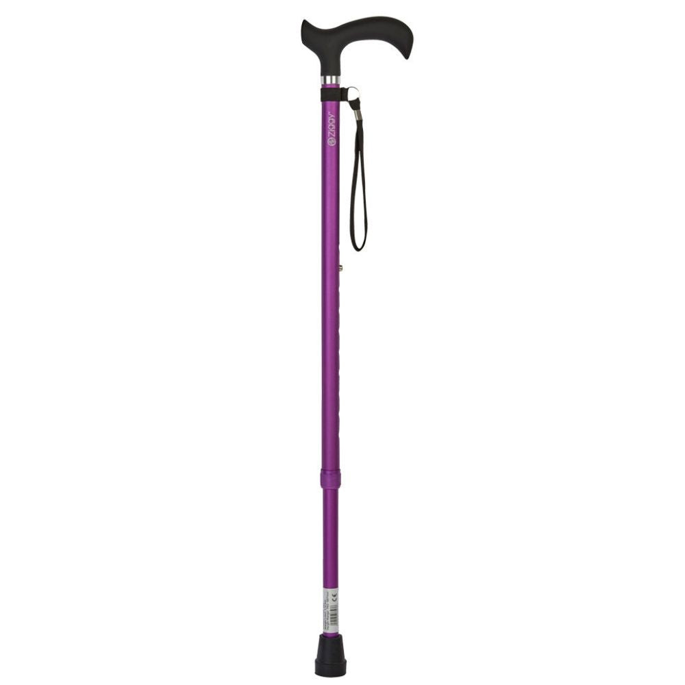 Charles Buyers 99cm Purple Soft Touch Handle Adjustable Stick