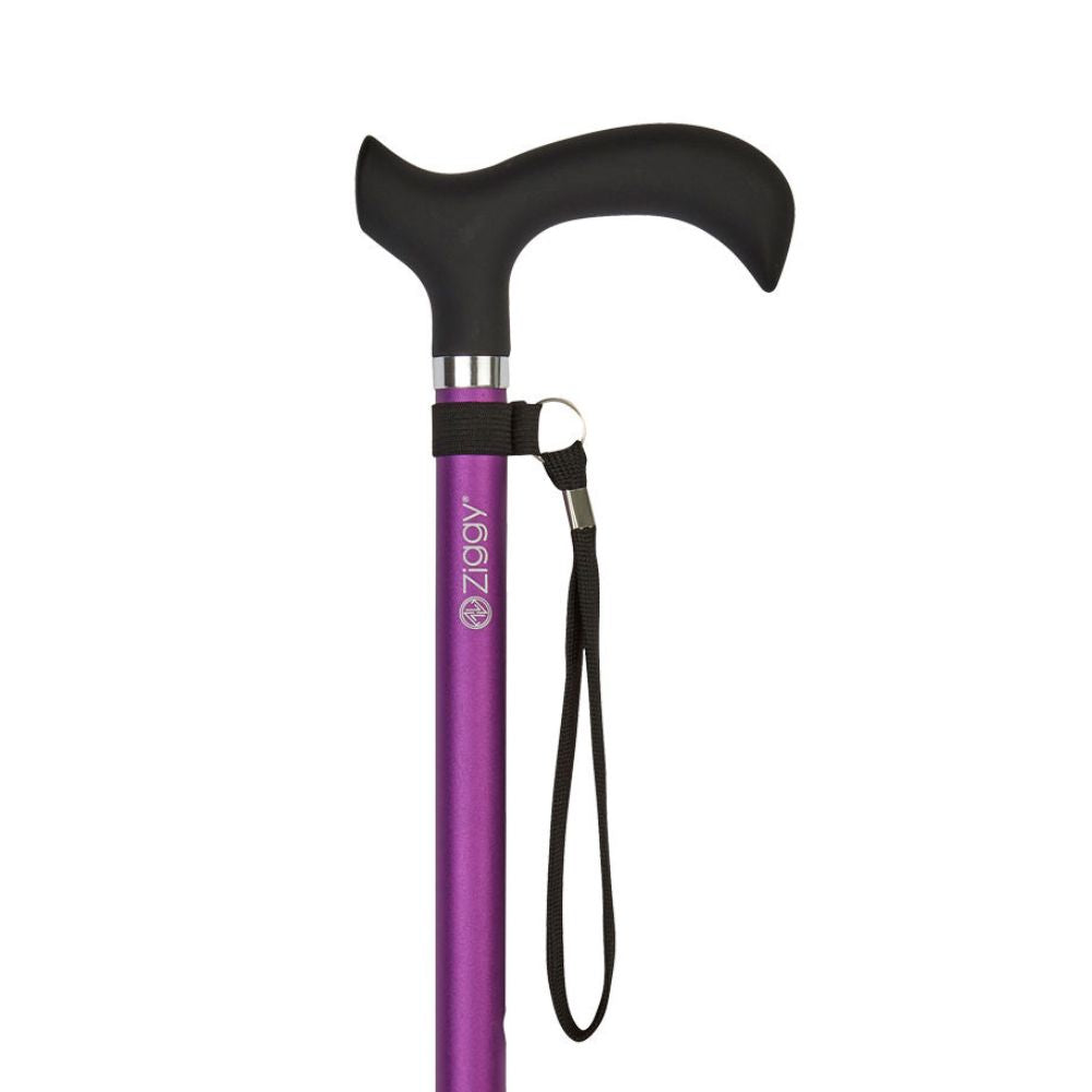Charles Buyers 99cm Purple Soft Touch Handle Adjustable Stick