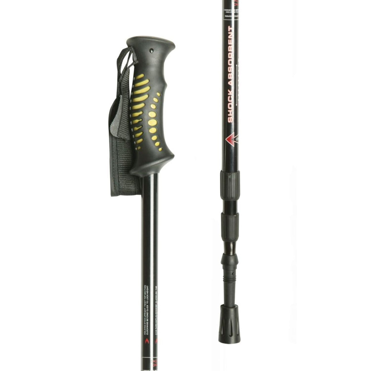 Charles Buyers Adjustable Contours Hiker Walking Stick - Black - Old Railway Line Garden Centre