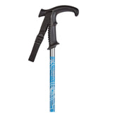 Charles Buyers Adjustable Contours Hiker Walking Stick - Blue - Old Railway Line Garden Centre