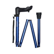 Charles Buyers Anatomical Folding Walking Stick (Left Hand) - Blue - Old Railway Line Garden Centre