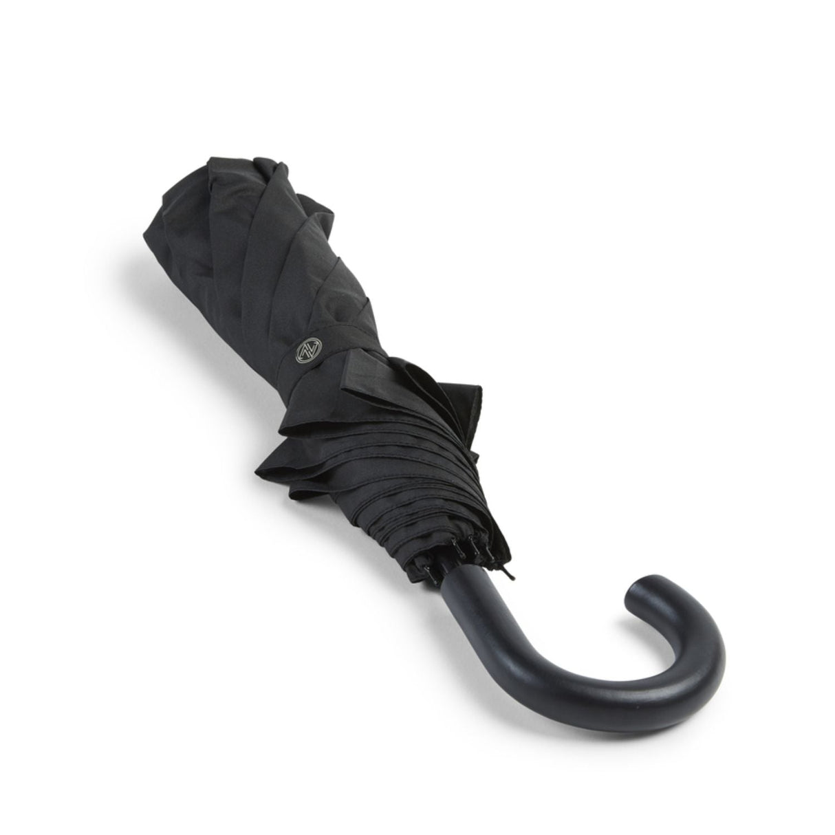 Charles Buyers Mini Fold Crook Handle Umbrella - Black - Old Railway Line Garden Centre