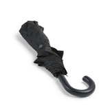 Charles Buyers Mini Fold Crook Handle Umbrella - Black - Old Railway Line Garden Centre