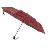 Charles Buyers Mini Fold Ziggy Umbrella - Red Tartan - Old Railway Line Garden Centre