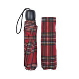 Charles Buyers Mini Fold Ziggy Umbrella - Red Tartan - Old Railway Line Garden Centre
