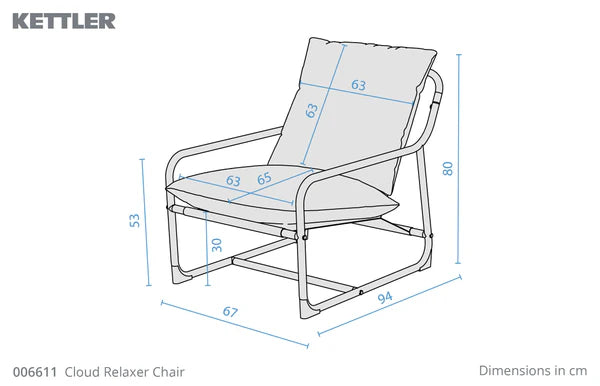 Kettler Cloud Relaxer Chair - Green Stripe