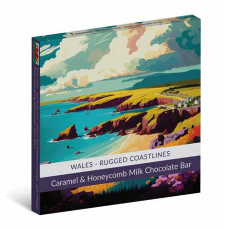 Coco Pzazz 80g Rugged Coastlines Caramel & Honeycomb Chocolate Bar - Old Railway Line Garden Centre