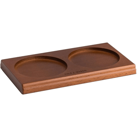Cole & Mason 16cm Wooden Salt and Pepper Mill Tray - Old Railway Line Garden Centre