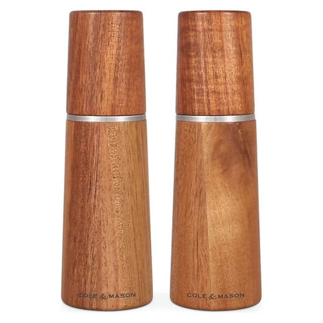 Cole & Mason 185mm Marlow Acacia Salt and Pepper Mills Set - Old Railway Line Garden Centre