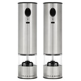 Cole & Mason Battersea USB Electric Stainless Steel Salt & Pepper Mill Set - Old Railway Line Garden Centre