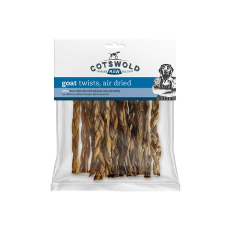Cotswold Raw 150g Natural Dried Goat Twists Dog Treats - Old Railway Line Garden Centre
