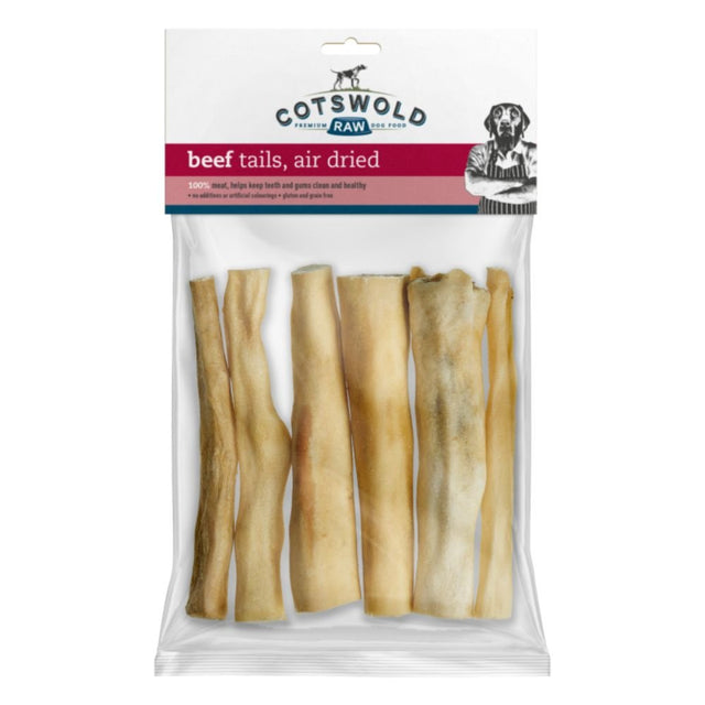 Cotswold Raw 250g Natural Dried Beef Tails Dog Treat - Old Railway Line Garden Centre