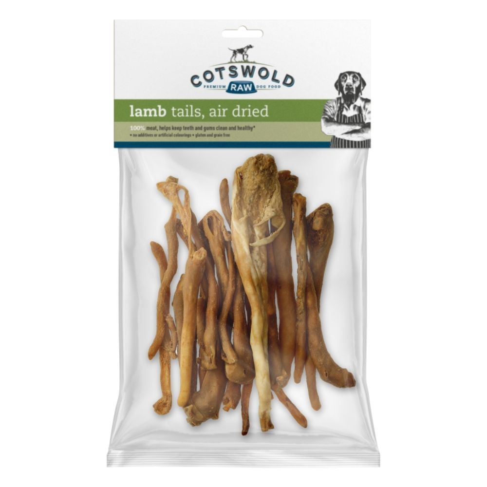 Cotswold Raw 250g Natural Dried Lambs Tails Dog Treats