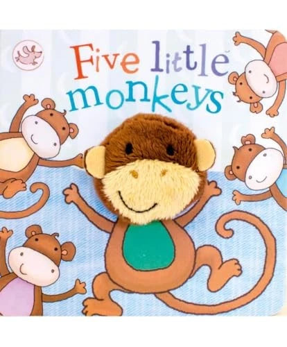 Cottage Door Press Five Little Monkeys Finger Puppet Rhyme Board Book