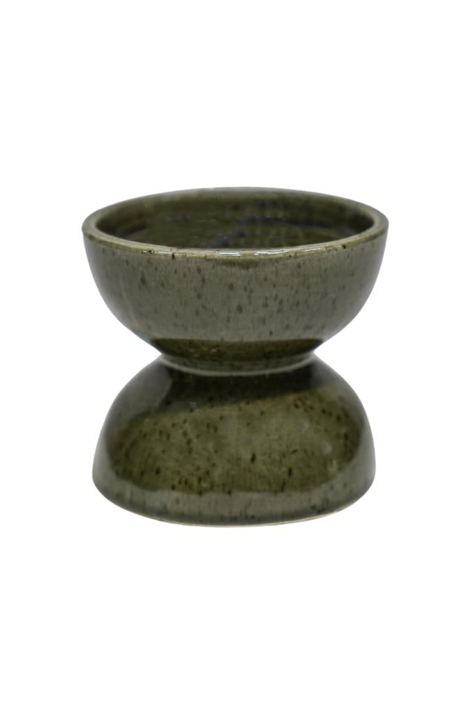 Ivyline 9cm Bowen Pillar Candle Holder Moss