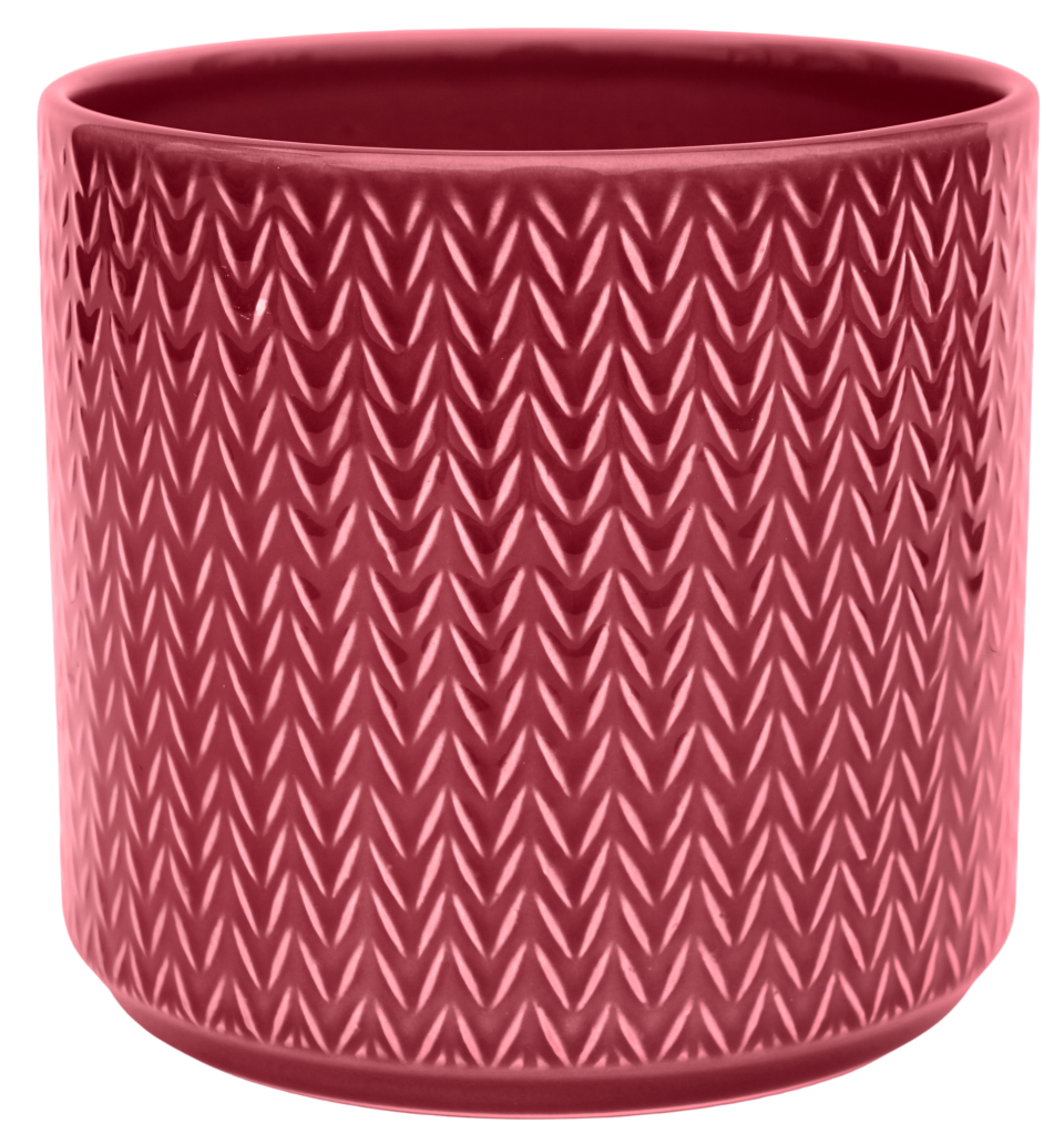 Ivyline 19cm Ruby Chevron Indoor Pot