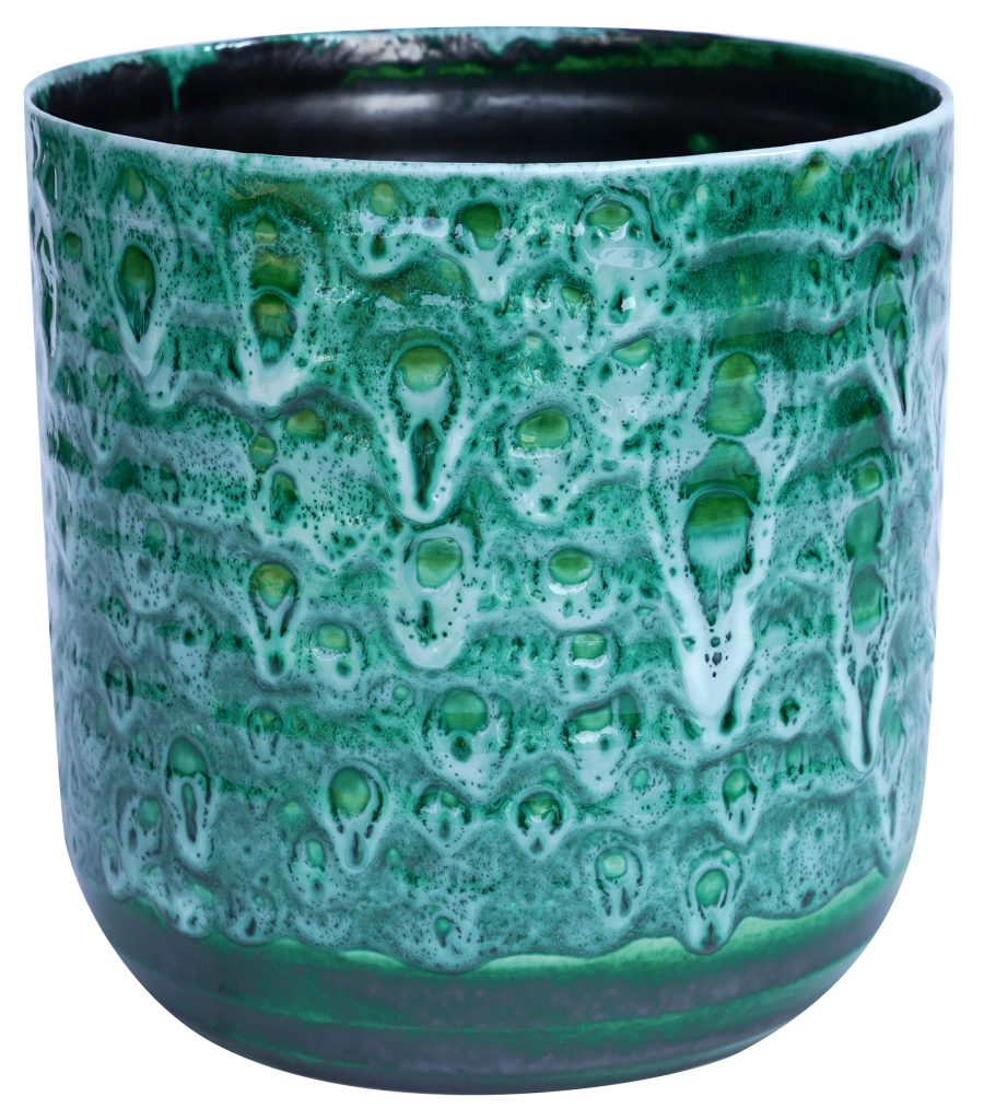 Ivyline 18cm Emerald Green Reactive Glaze Planter