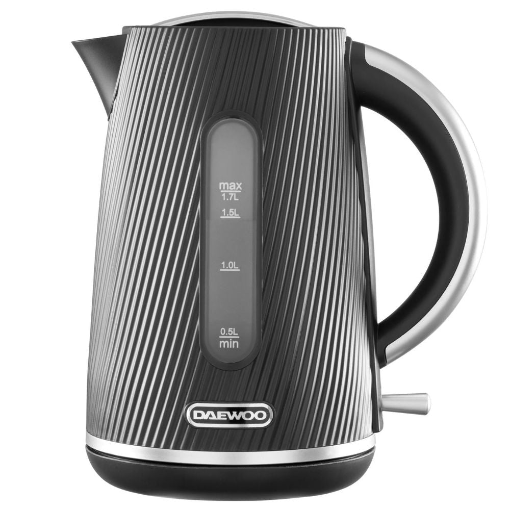 Daewoo Black Argyle 1.7L Jug Kettle - Old Railway Line Garden Centre